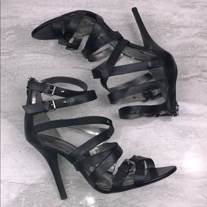 MARC FISHER Black Leather Heels Size 11